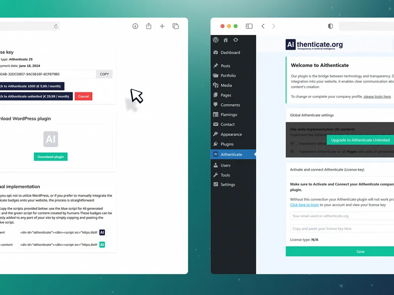 Aithenticate – Transparency in AI